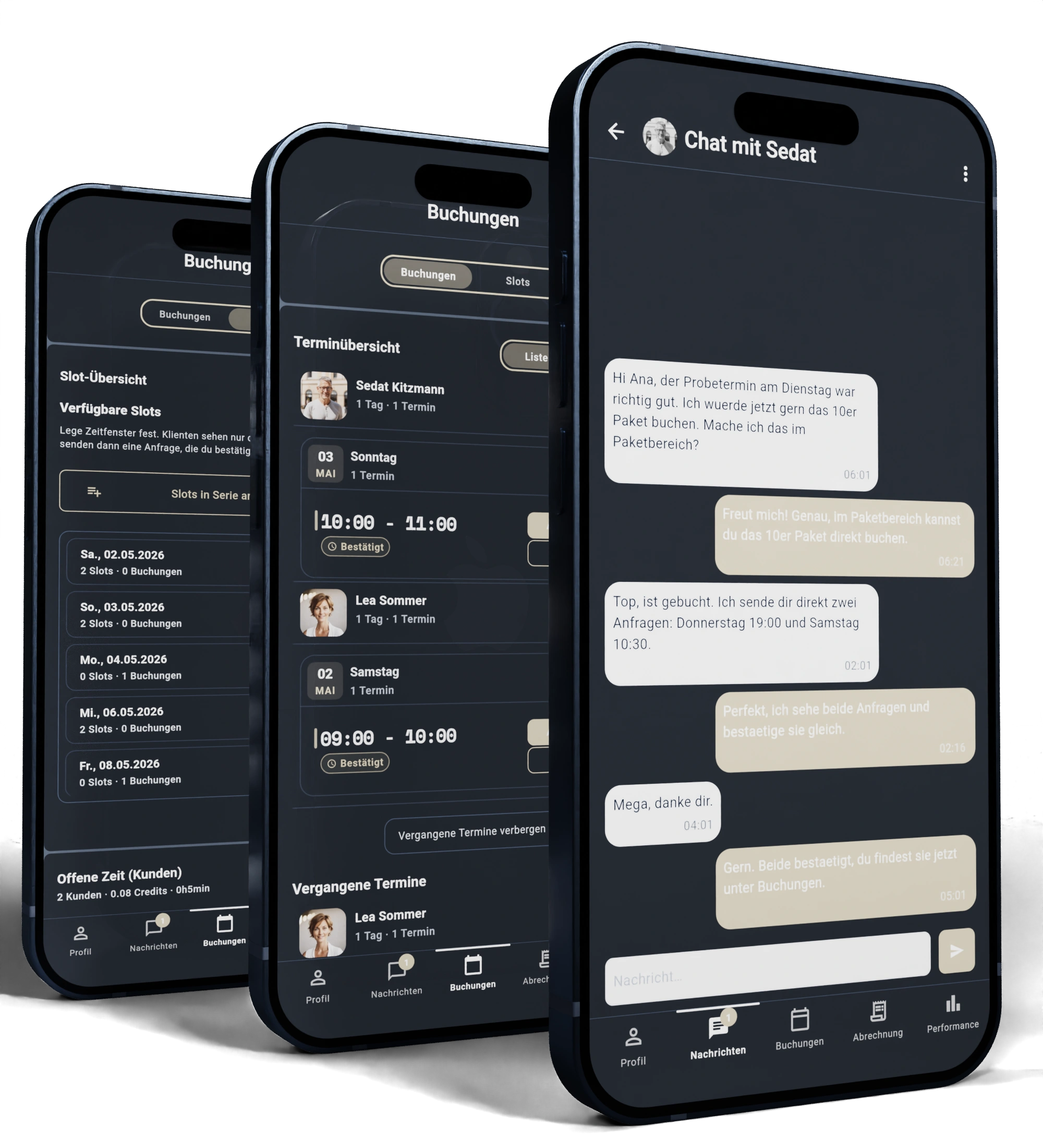 Alles zu deinen Klient:innen an einem Ort App Screen